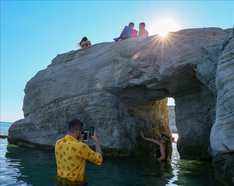 La cala Delikli en Esmirna, Turquía