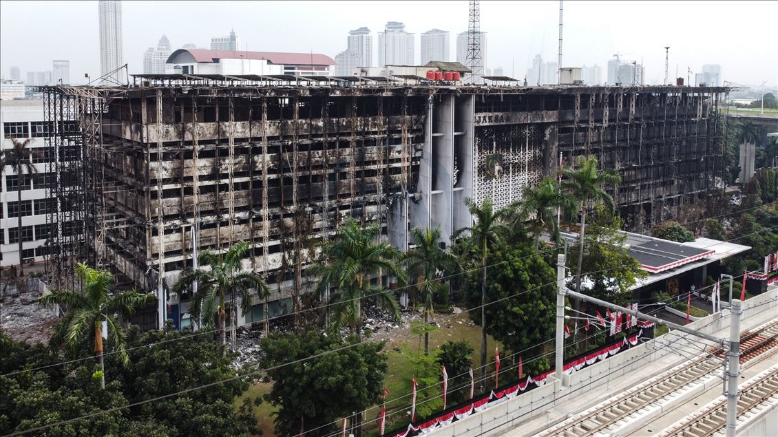 Olah TKP Kejaksaan Agung RI pasca kebakaran