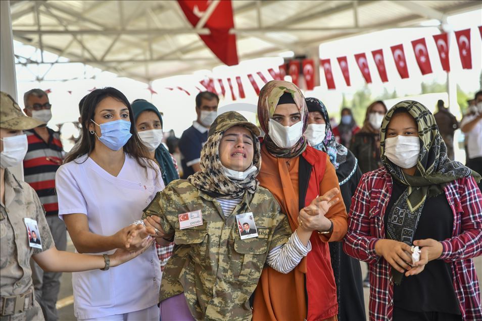 Şehit Hava Savunma Uzman Çavuş Bilal Yılmaz için Gaziantep'te tören düzenlendi