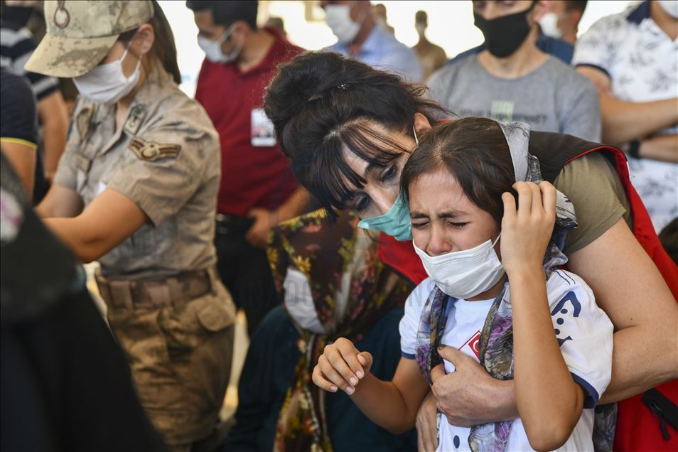 Şehit Hava Savunma Uzman Çavuş Bilal Yılmaz için Gaziantep'te tören düzenlendi