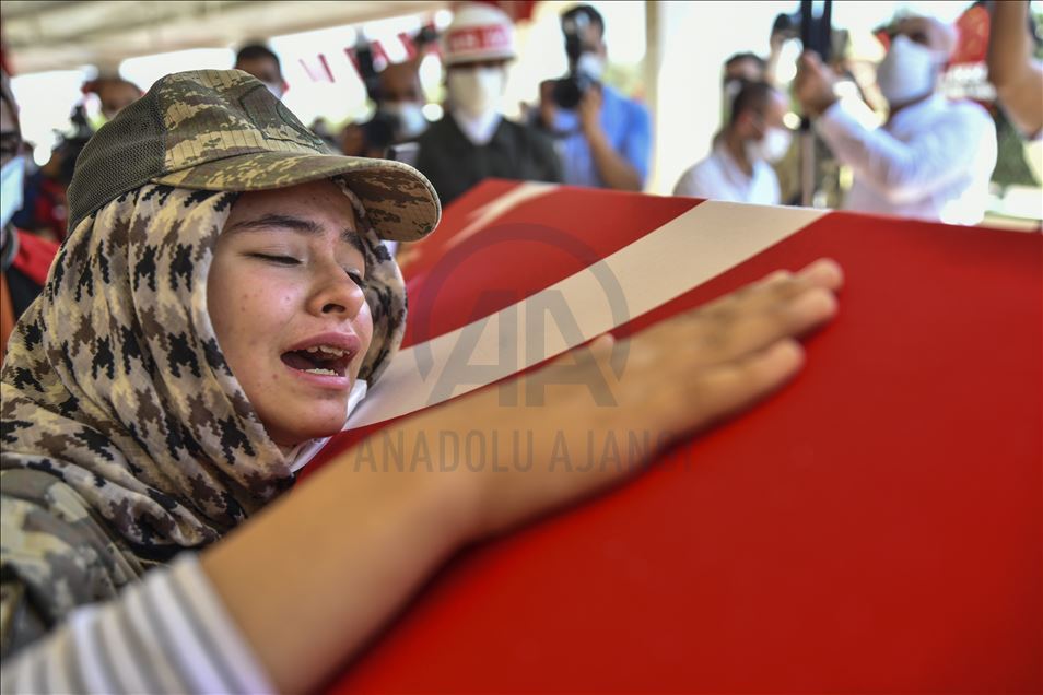 Şehit Hava Savunma Uzman Çavuş Bilal Yılmaz için Gaziantep'te tören düzenlendi