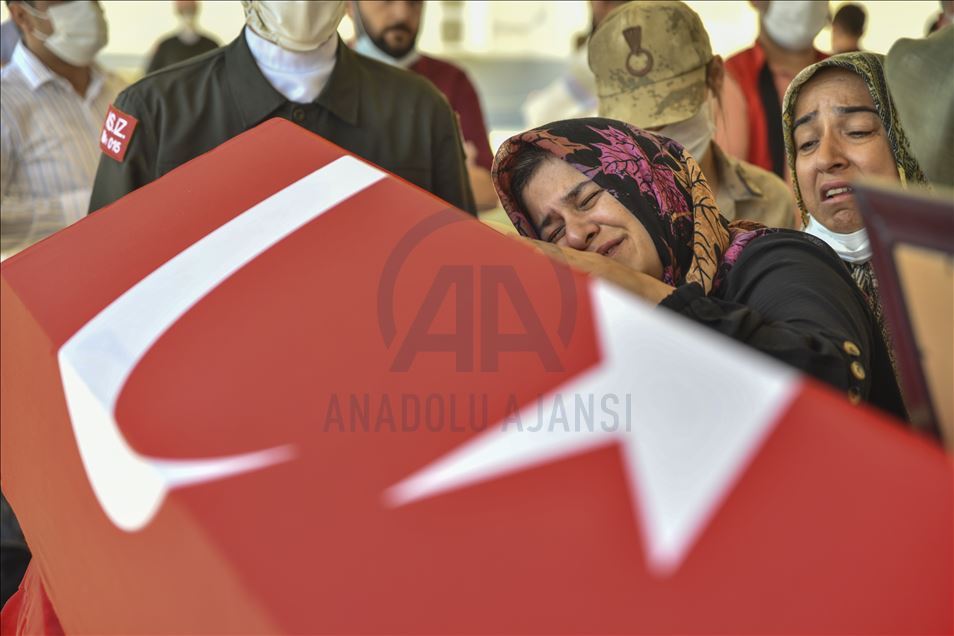 Şehit Hava Savunma Uzman Çavuş Bilal Yılmaz için Gaziantep'te tören düzenlendi