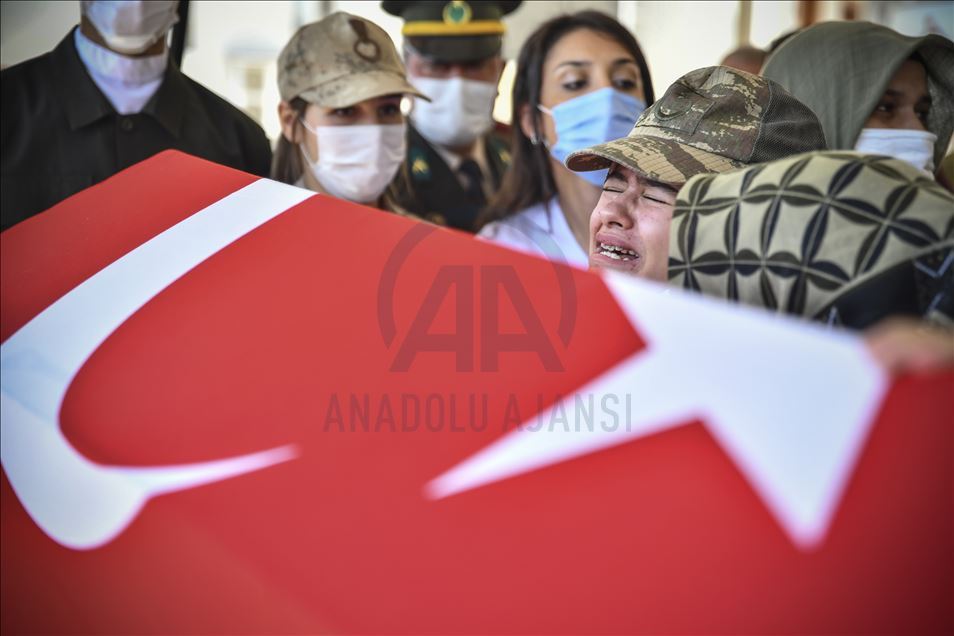 Şehit Hava Savunma Uzman Çavuş Bilal Yılmaz için Gaziantep'te tören düzenlendi