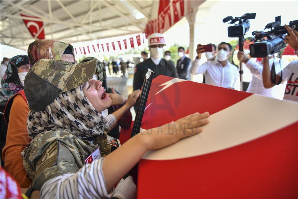 Şehit Hava Savunma Uzman Çavuş Bilal Yılmaz için Gaziantep'te tören düzenlendi