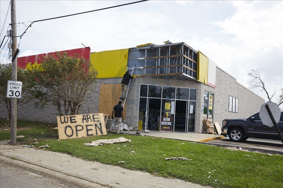 Aftermath of Hurricane Laura in Lake Charles, Louisiana