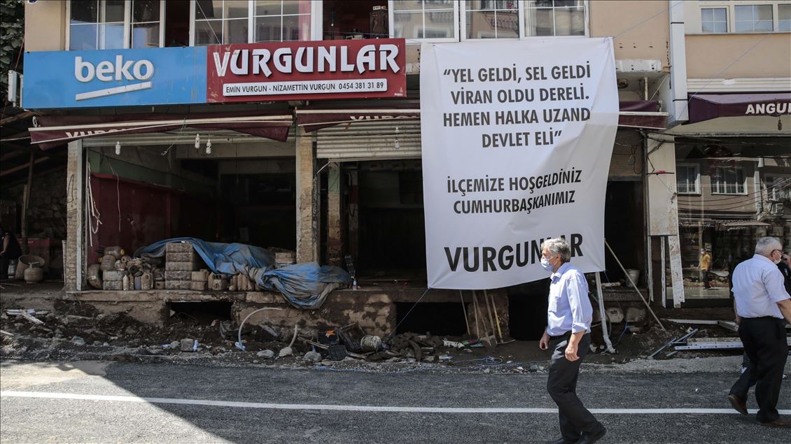 Giresun'un Dereli ilçesindeki sel felaketi 