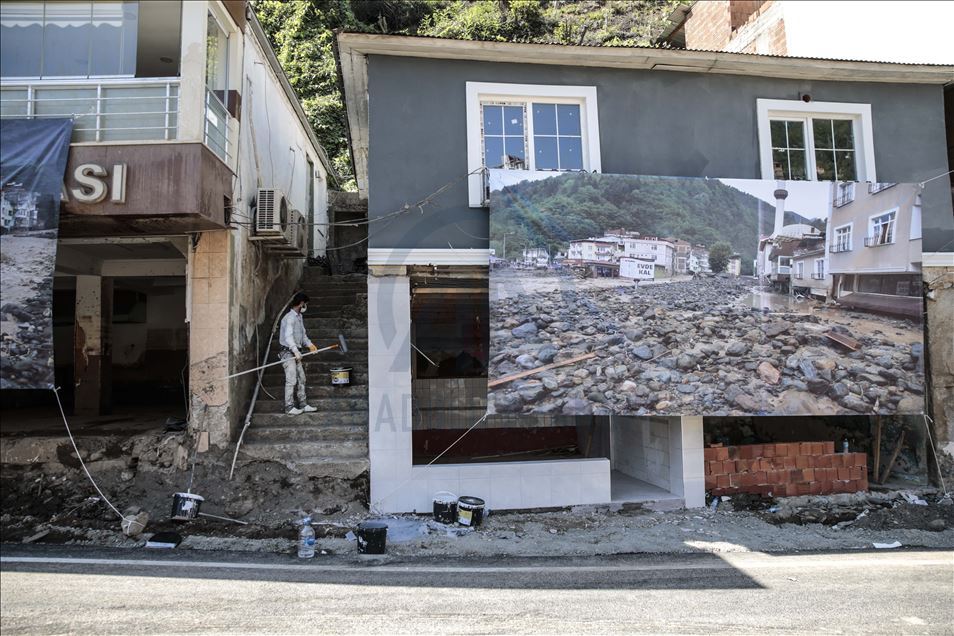 Giresun'un Dereli ilçesindeki sel felaketi 