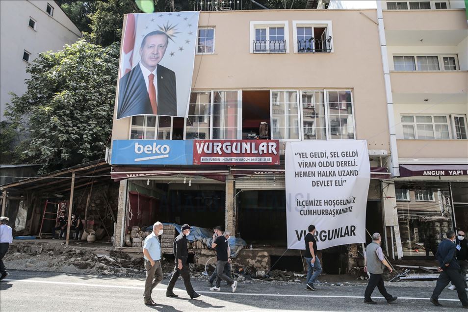 Giresun'un Dereli ilçesindeki sel felaketi 