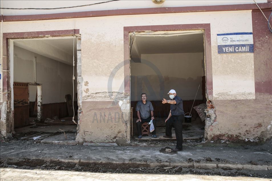 Giresun'un Dereli ilçesindeki sel felaketi 