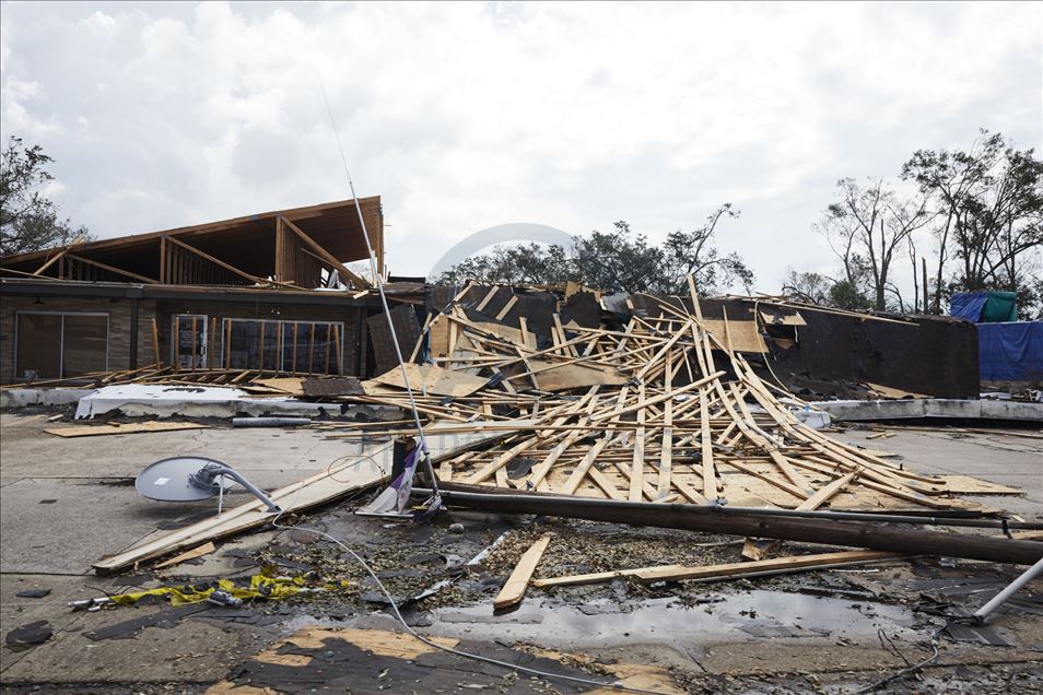 Aftermath of Hurricane Laura in Lake Charles, Louisiana