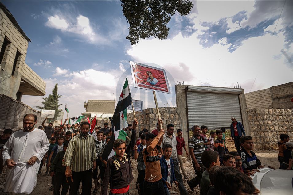Marcha en apoyo a Turquía en Idlib, Siria
