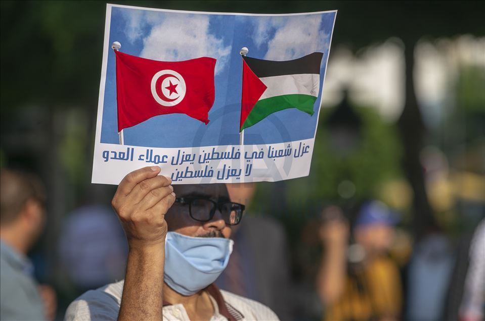 وقفة احتجاجية تونسية: "يا حكام التطبيع.. فلسطين ليست للبيع"