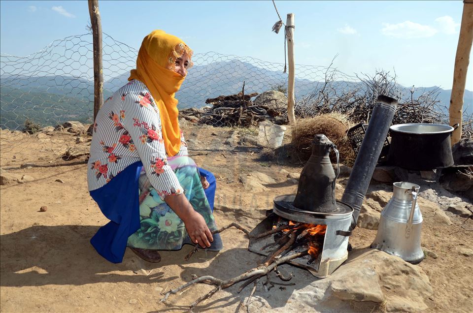 Koçerên ji herêmên germ tên Mûşê di konan da dijîn