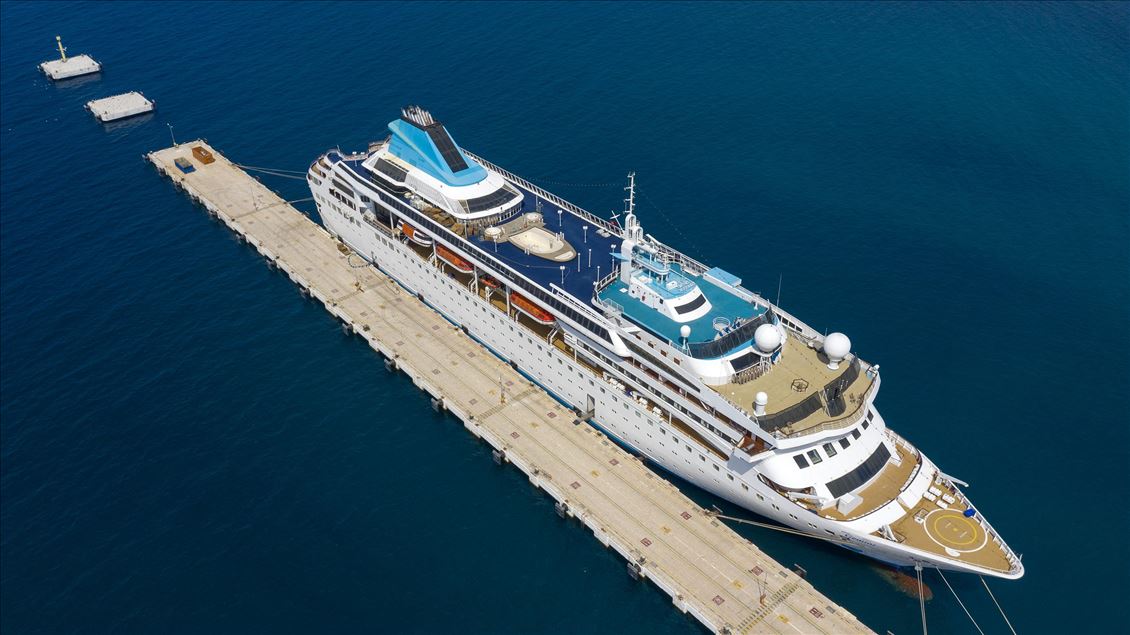 Holiday alternative in Turkish concept with Cruise ship "Gemini"
