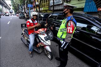 Polisi kampanye gunakan masker untuk cegah penyebaran Covid-19