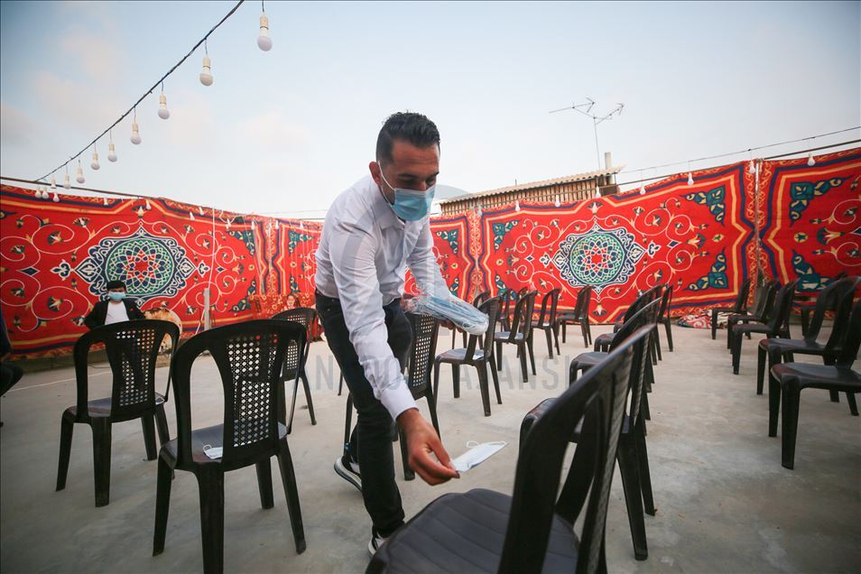Upacara pernikahan di Gaza di masa pandemi Covid-19