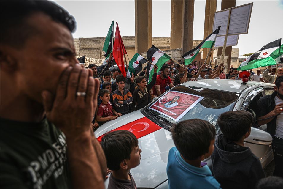 İdlib halkından Türkiye'ye destek gösterileri

