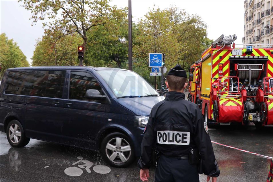 PARIS, FRANCE - SEPTEMBER 25: Police officers take security meas