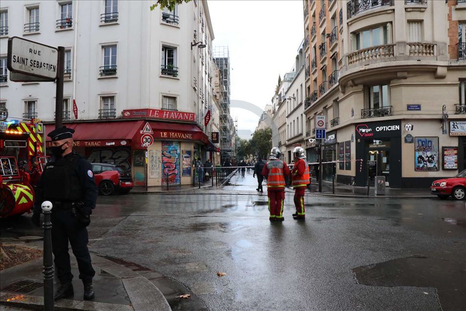 PARIS, FRANCE - SEPTEMBER 25: Fire crews inspect the area after 