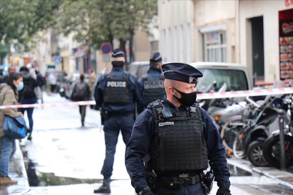 PARIS, FRANCE - SEPTEMBER 25: Police officers take security meas