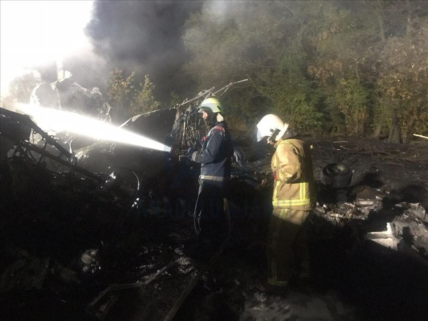 Ukrayna'nın Harkov bölgesinde askeri uçağın düşmesi sonucu 22 kişi öldü