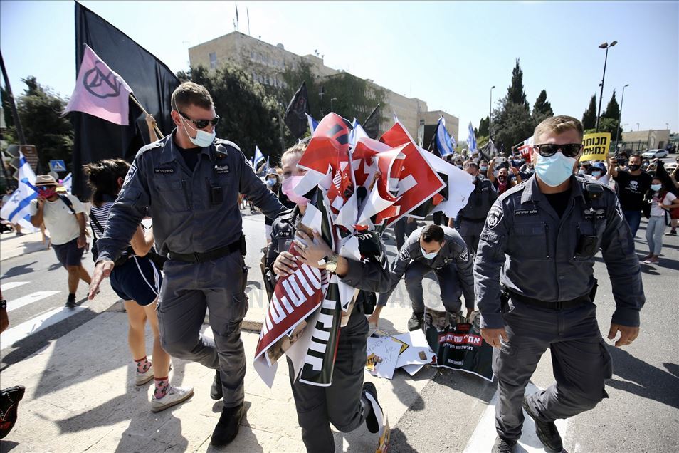 Protesta en Jerusalén contra restricciones a manifestaciones contra Netanyahu