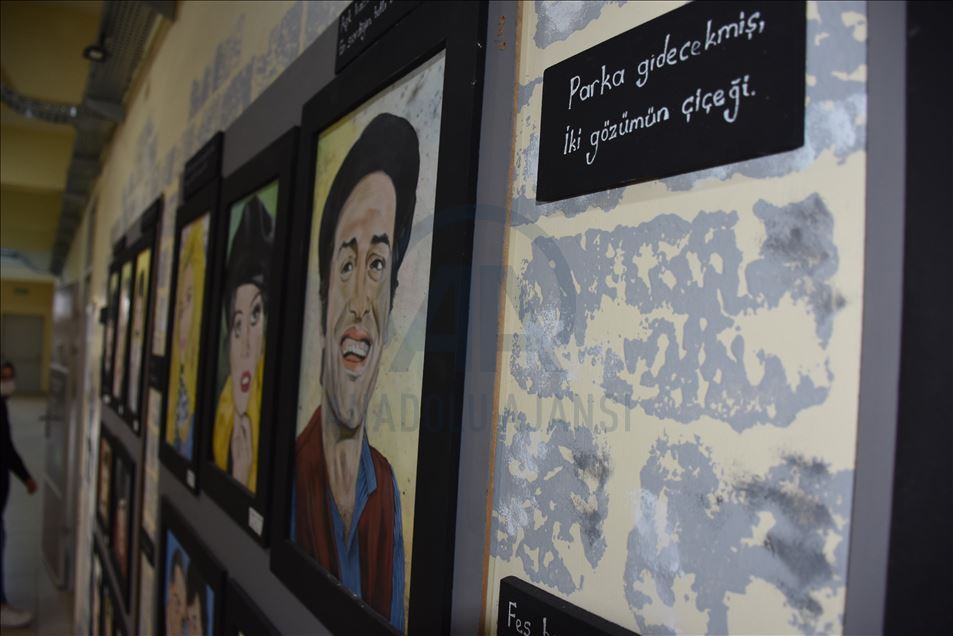 Liseliler Yeşilçam'ın unutulmaz isimlerinin portresini yaptı
