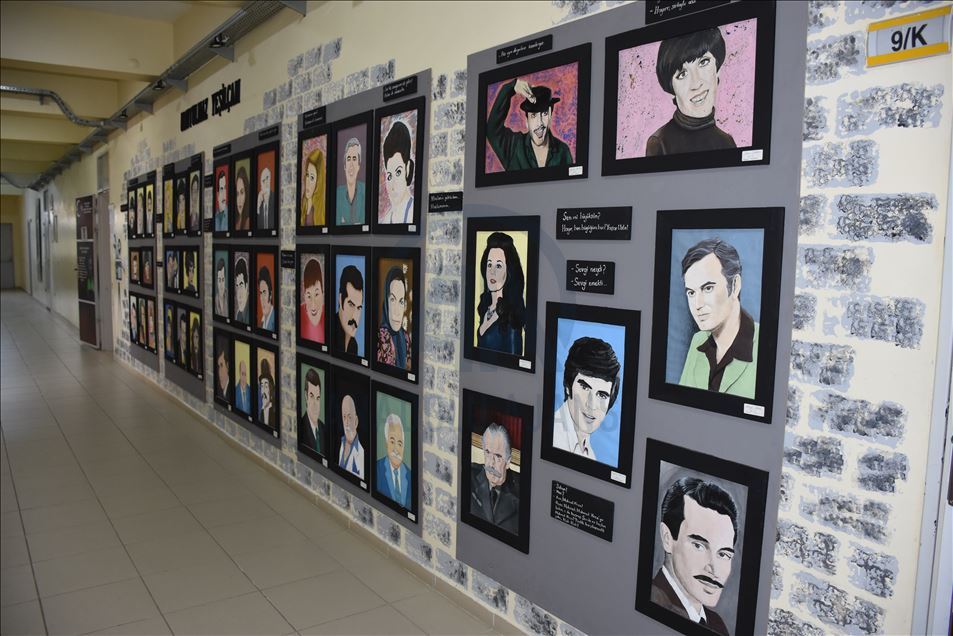 Liseliler Yeşilçam'ın unutulmaz isimlerinin portresini yaptı
