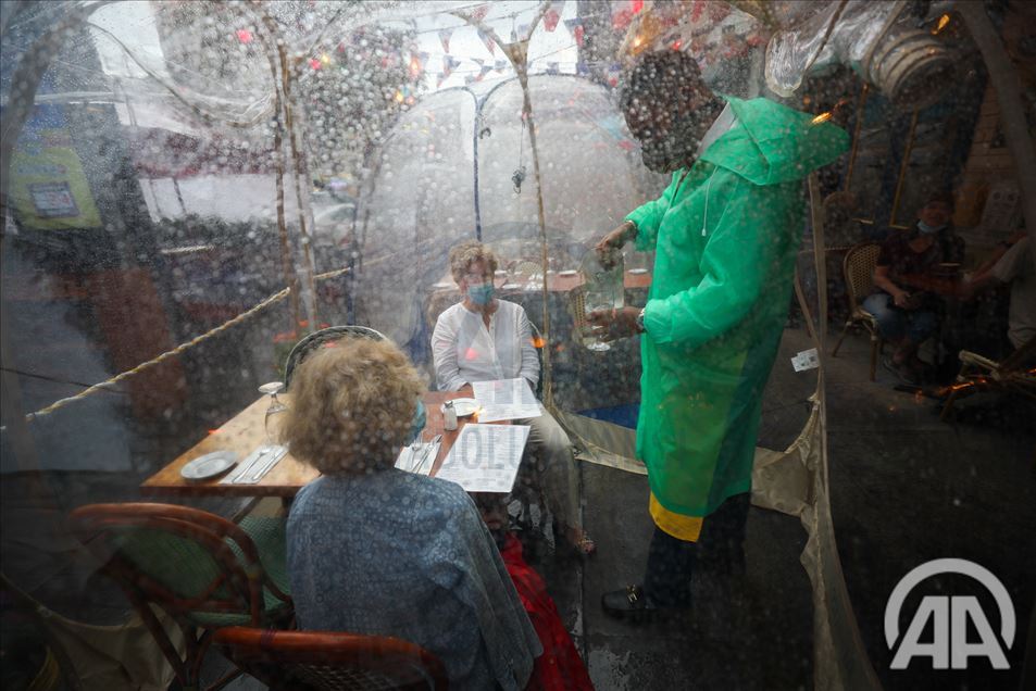 EEUU: Restaurante en Nueva York proporciona distanciamiento social para prevenir la pandemia por COVID-19
