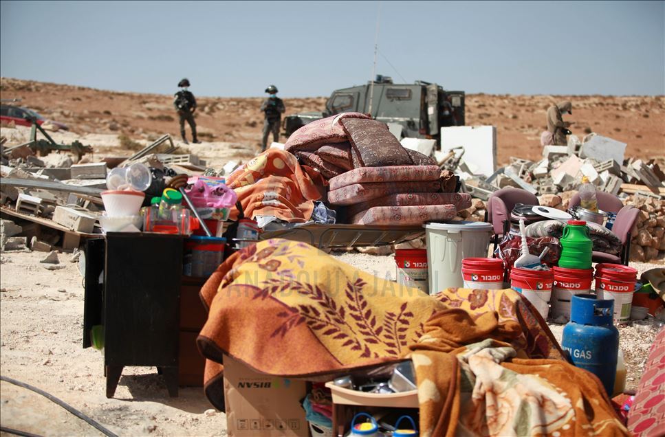 Israel demolishes Palestinian's constructions in West Bank