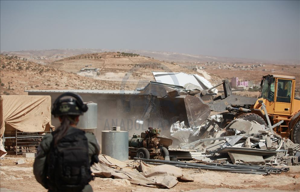Israel demolishes Palestinian's constructions in West Bank