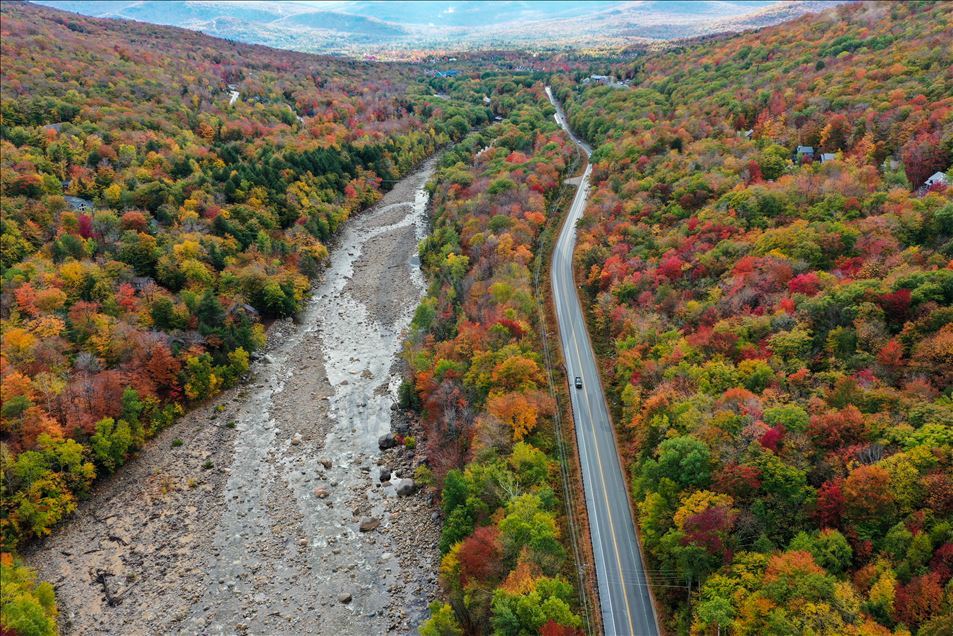 Follaje de otoño en New Hampshire, EEUU