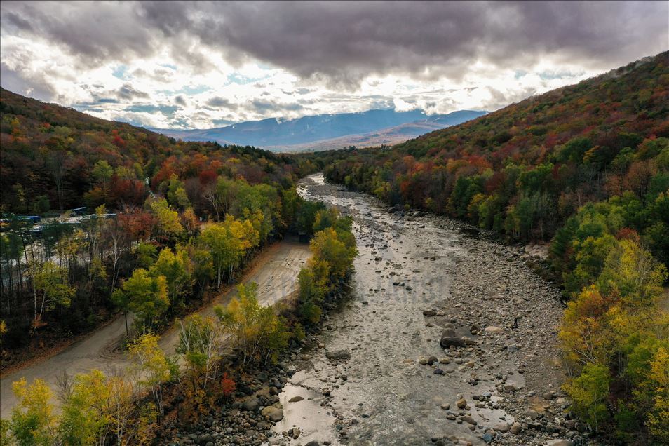 Follaje de otoño en New Hampshire, EEUU