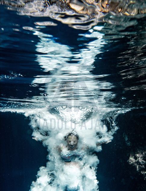 Deep water soloing in Turkey's Antalya