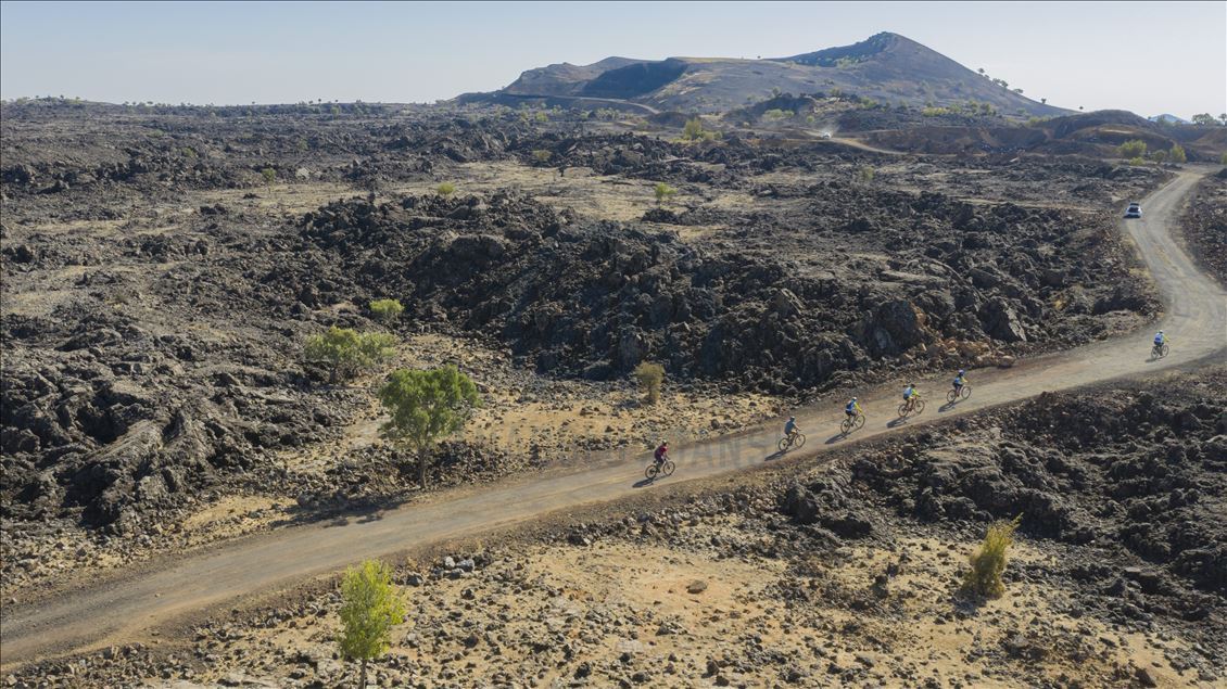 Pesepeda jelajah jalur lava di Diyarbakir