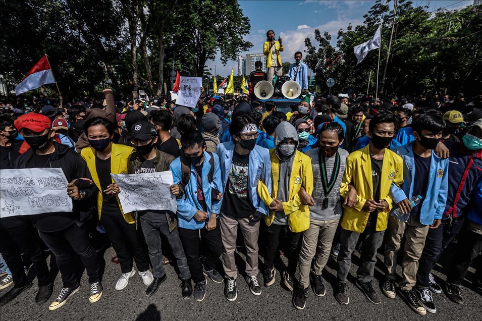 Demonstration Against Omnibus Law On Job Creation In Indonesia ...