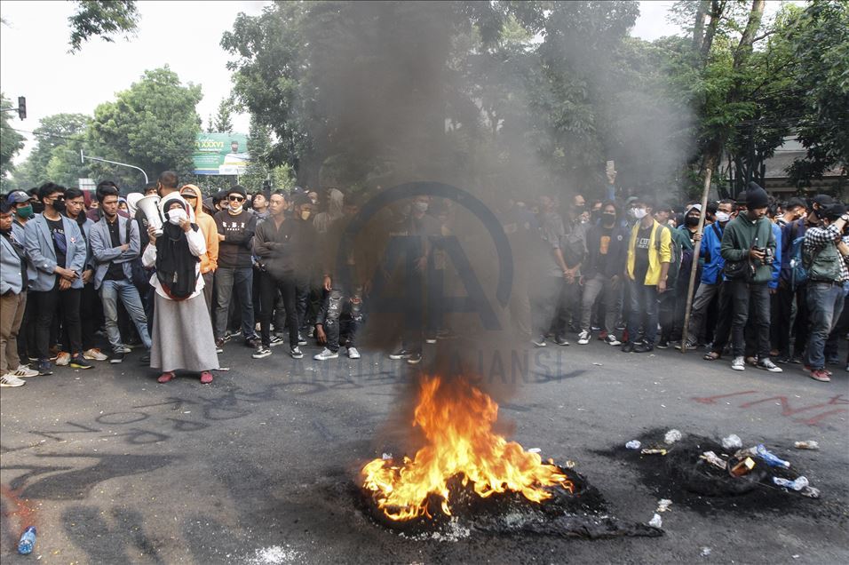 Demonstration against Omnibus Law on job creation in Indonesia