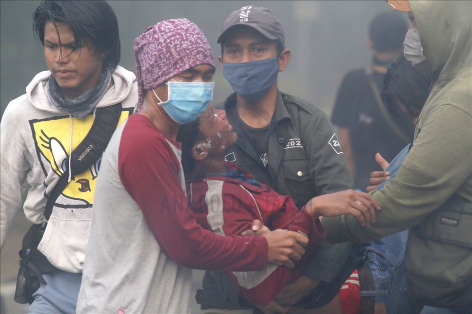 Demonstrasi menentang UU Cipta Kerja di Jakarta