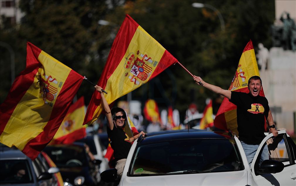 Protestas en Madrid contra las medidas para detener el avance de la COVID-19
