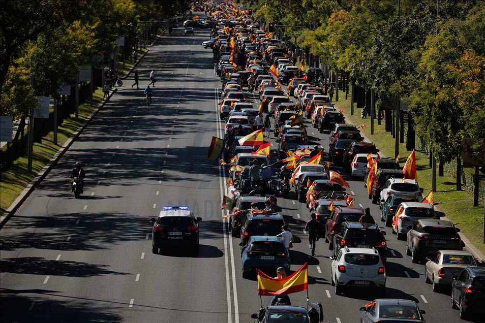 Protestas en Madrid contra las medidas para detener el avance de la COVID-19