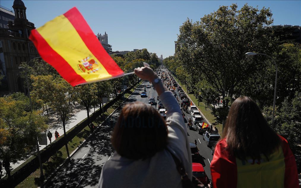 Protestas en Madrid contra las medidas para detener el avance de la COVID-19