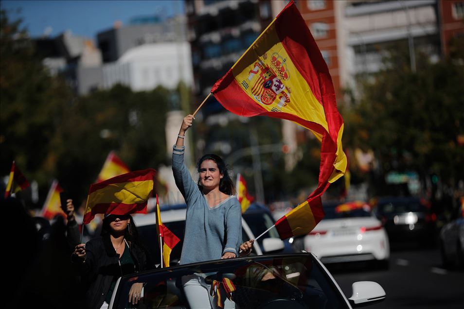 Protestas en Madrid contra las medidas para detener el avance de la COVID-19