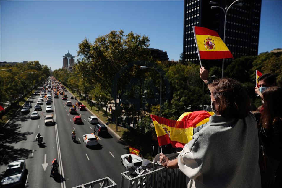 Protestas en Madrid contra las medidas para detener el avance de la COVID-19