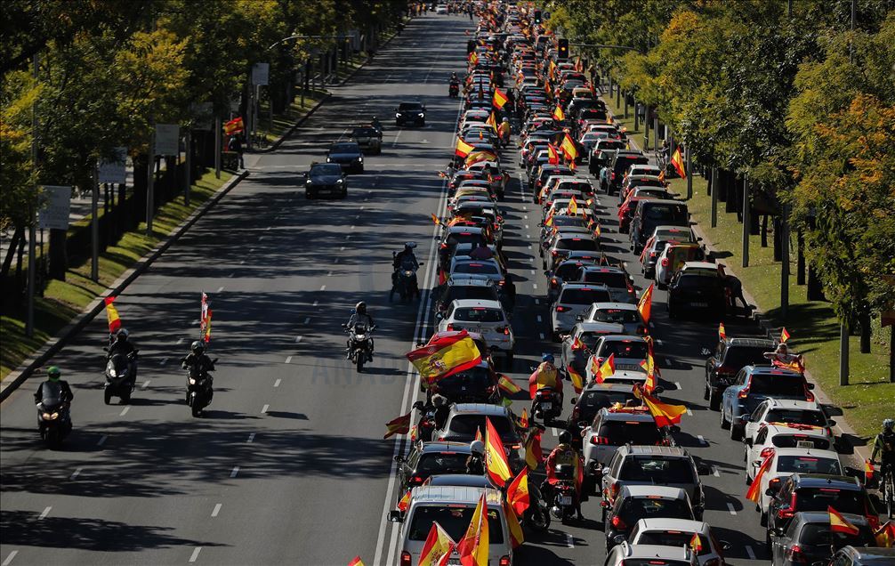 Protestas en Madrid contra las medidas para detener el avance de la COVID-19