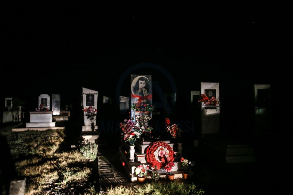 برگزاری مراسم خاکسپاری قربانیان حمله ارمنستان در شهر ترتر