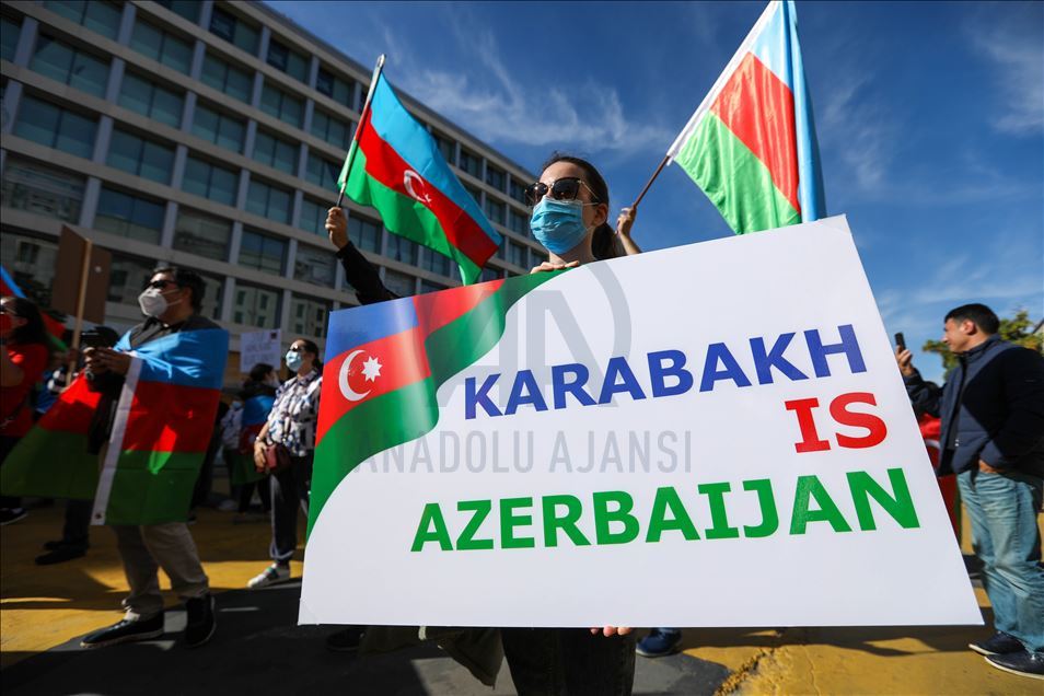 У Белого дома прошла акция в поддержку Азербайджана