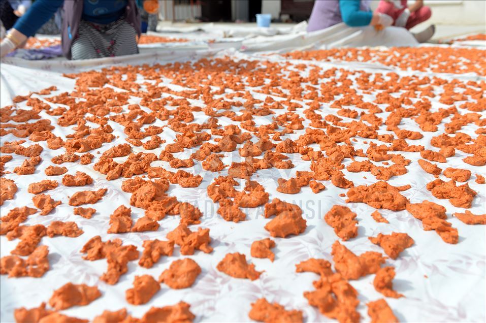 Uşaklı kadınların "tarhana" mesaisi başladı