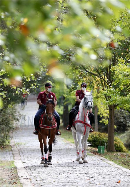 Atlı polisler, Atatürk Arboretumu'nda denetim yaptı