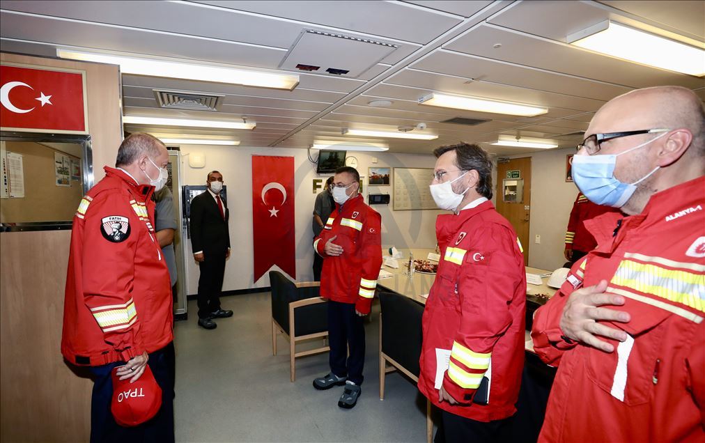 Türkiye Cumhurbaşkanı Erdoğan, Fatih sondaj gemisinde