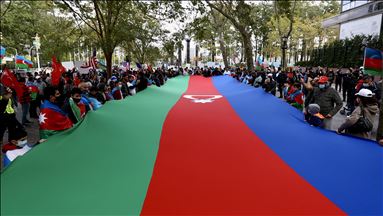 У штаб-квартиры ООН прошла акция с осуждением преступлений Армении